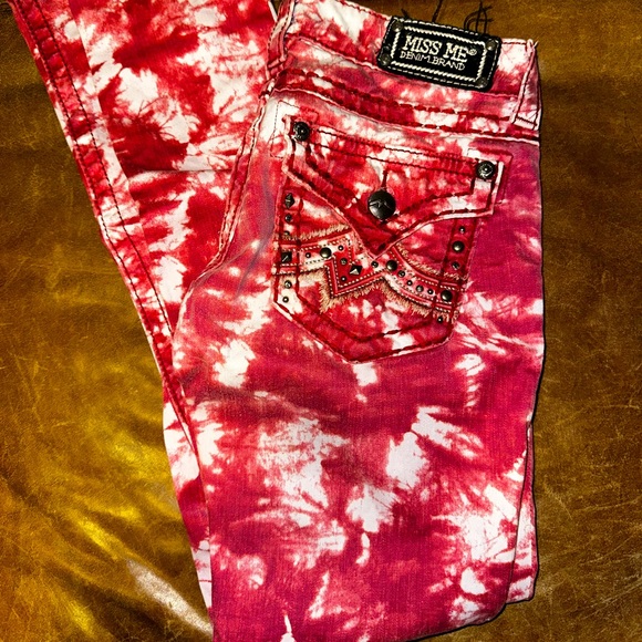 Bright Red Miss Me Skinny Jeans - Picture 1 of 4